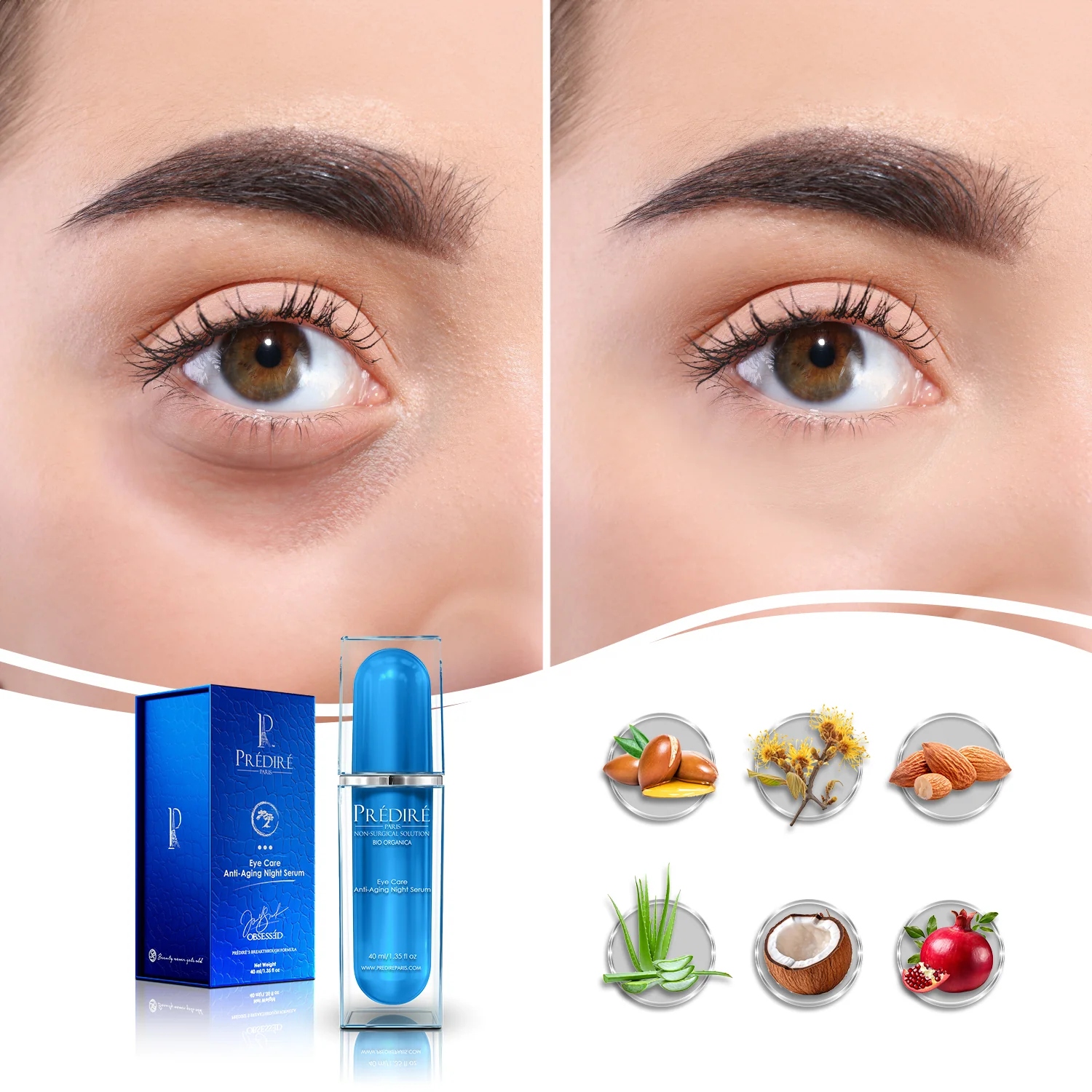 Intensive Rapid Renewal Eye Care Anti Aging Night Serum (Treats Puffiness and Dark Circles) - Image 5
